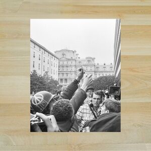 1970 Anti-Draft Protestors Burn Draft Card Anti Vietnam War 8x10 Photo